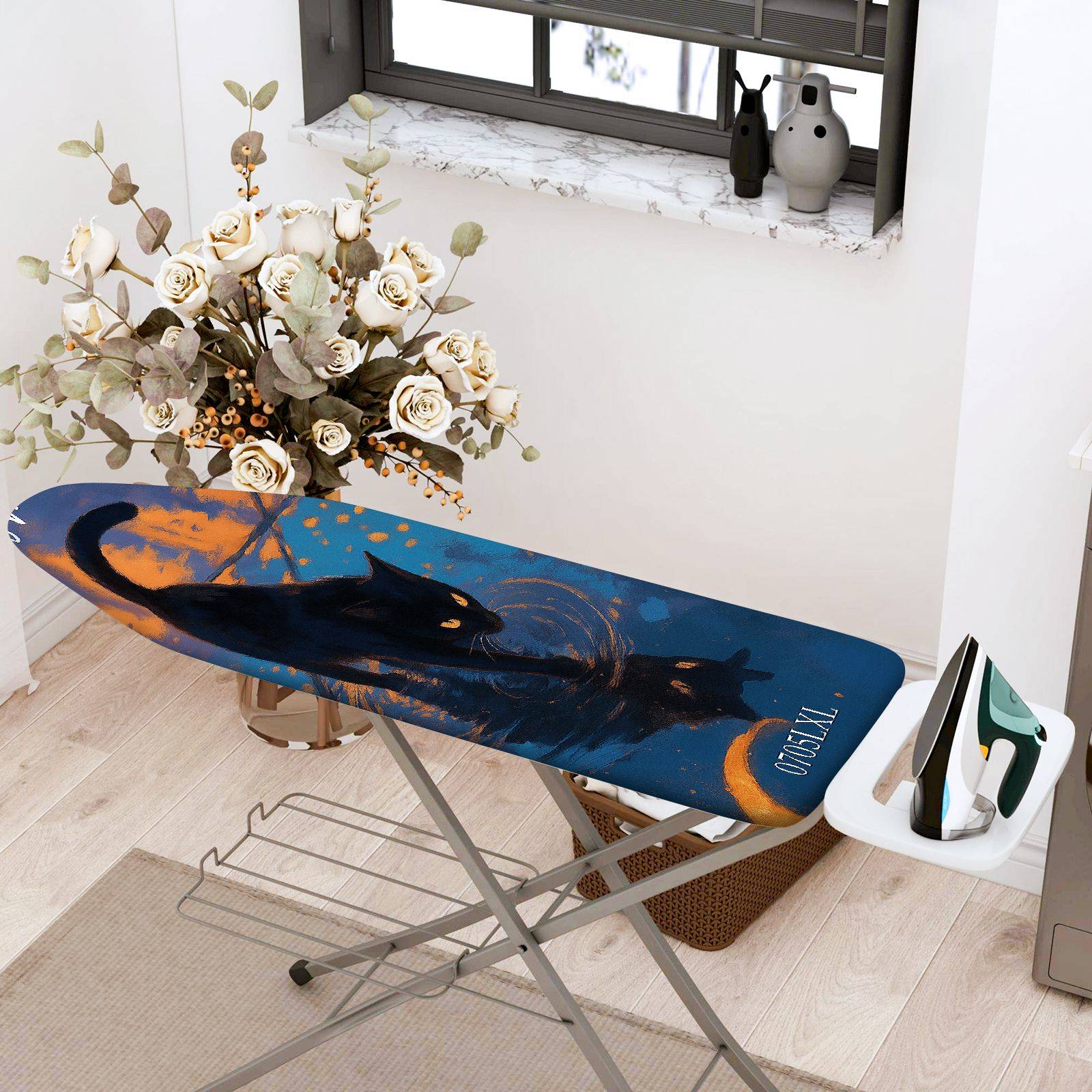 1-Piece cat starry night galaxy  Ironing Board Cover, Universal Size, Without Board