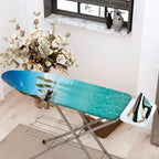 1-Piece Tropical Beach Blue Lagoon Scenic  Ironing Board Cover, Universal Size, Without Board