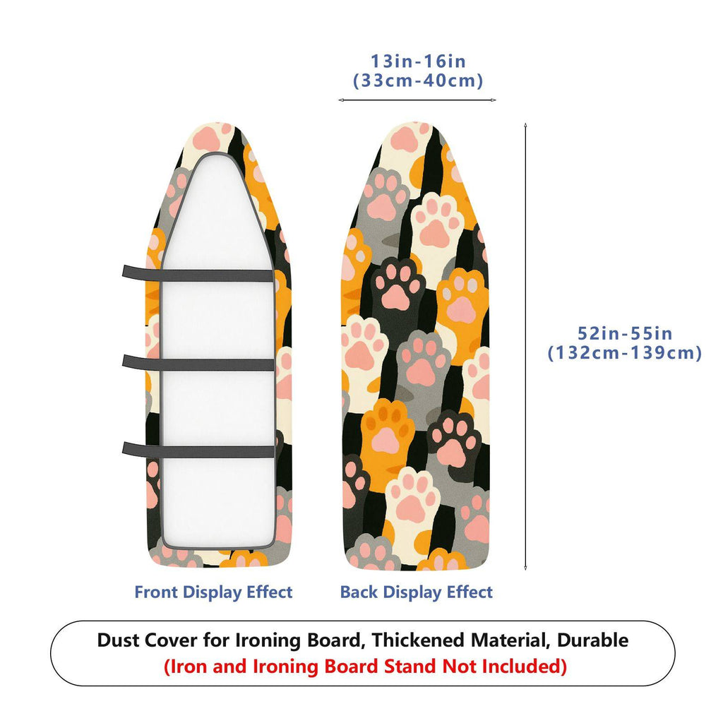 1-Piece Cat Paw Pattern Multicolor Decorative  Ironing Board Cover, Universal Size, Without Board