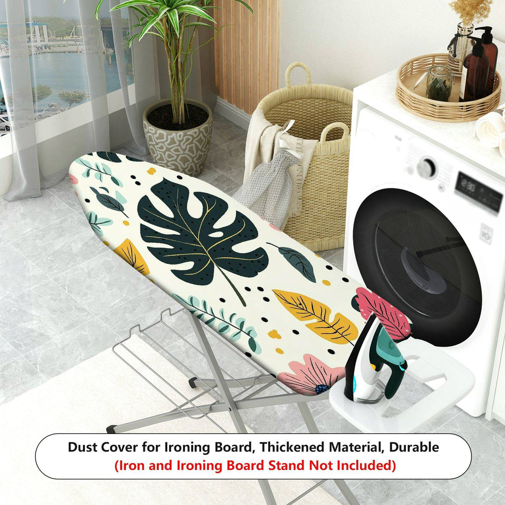 1-Piece Tropical Plant Leaf Pattern Jungle Style  Ironing Board Cover, Universal Size, Without Board