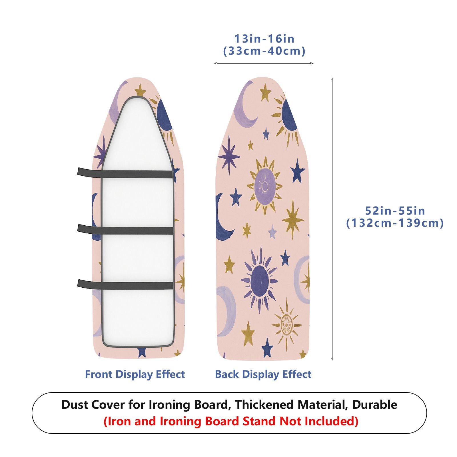 1-Piece Moon Star Sky  Ironing Board Cover, Universal Size, Without Board