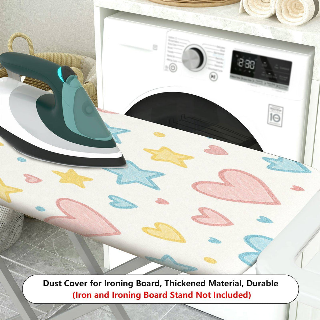 1-Piece Hearts Stars Bow  Ironing Board Cover, Universal Size, Without Board
