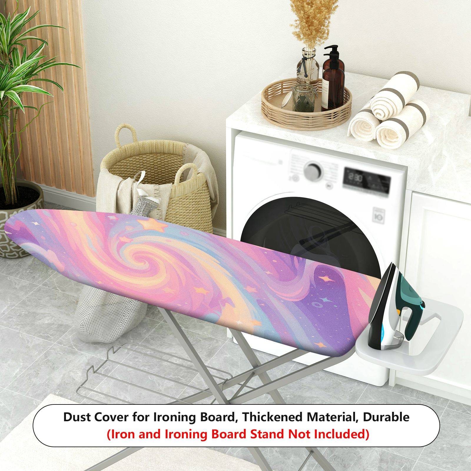 1-Piece Galaxy Starry Swirl Pastel  Ironing Board Cover, Universal Size, Without Board