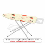 1-Piece Strawberry Floral Pink  Ironing Board Cover, Universal Size, Without Board