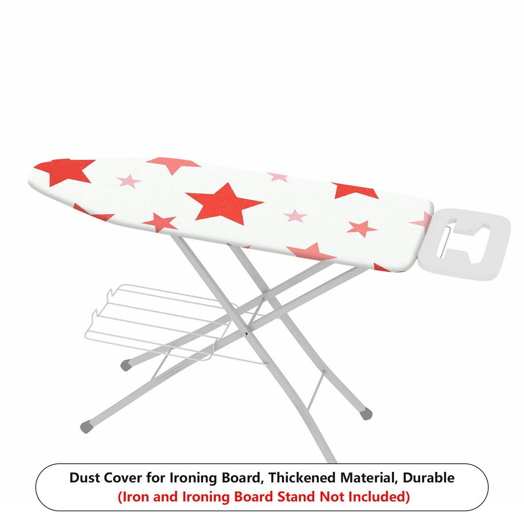 1-Piece Star Red Pattern White Background  Ironing Board Cover, Universal Size, Without Board