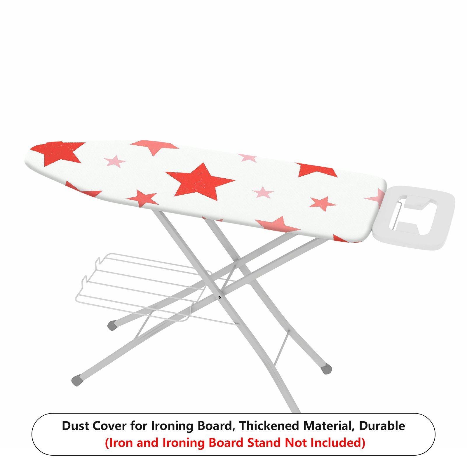 1-Piece Star Red Pattern White Background  Ironing Board Cover, Universal Size, Without Board