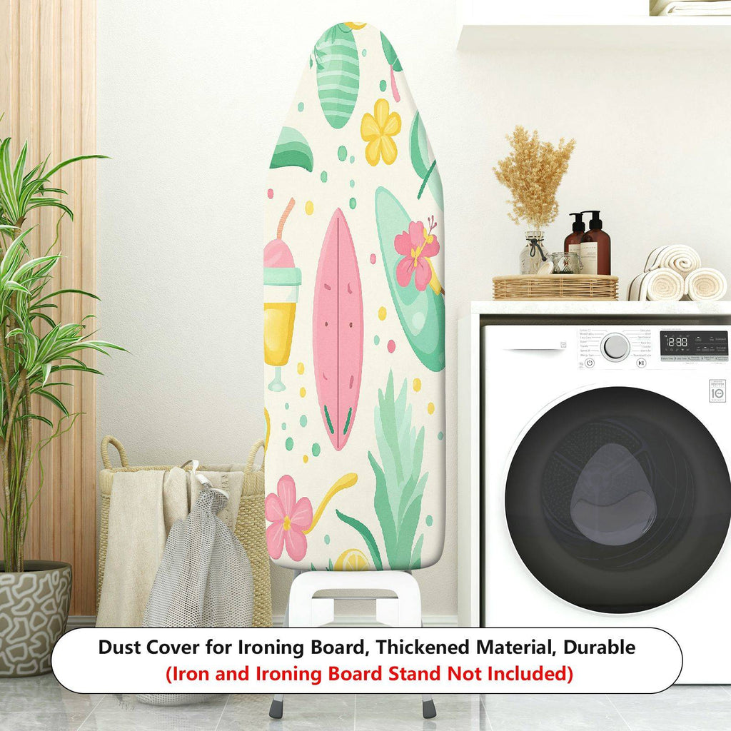 1-Piece Tropical Floral Surf  Ironing Board Cover, Universal Size, Without Board