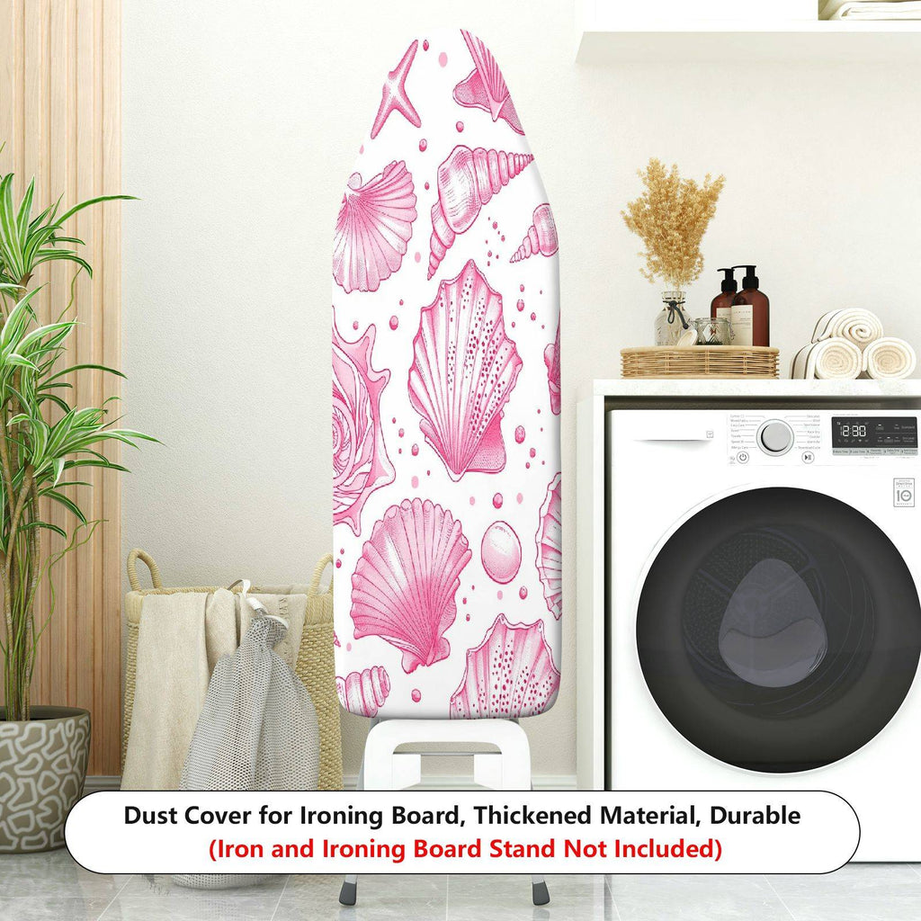 1-Piece Seashell Starfish Pink  Ironing Board Cover, Universal Size, Without Board