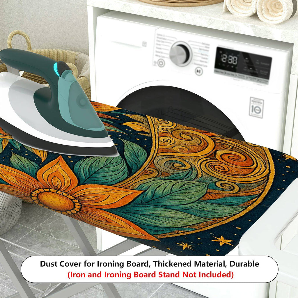 1-Piece Floral Sun Moon Star  Ironing Board Cover, Universal Size, Without Board