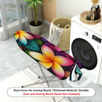 1-Piece Vibrant Floral Colorful Tropical  Ironing Board Cover, Universal Size, Without Board