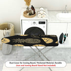 1-Piece Pineapple Tropical Fruit Black  Ironing Board Cover, Universal Size, Without Board