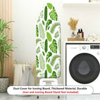 1-Piece Green Tropical Leaves Nature  Ironing Board Cover, Universal Size, Without Board
