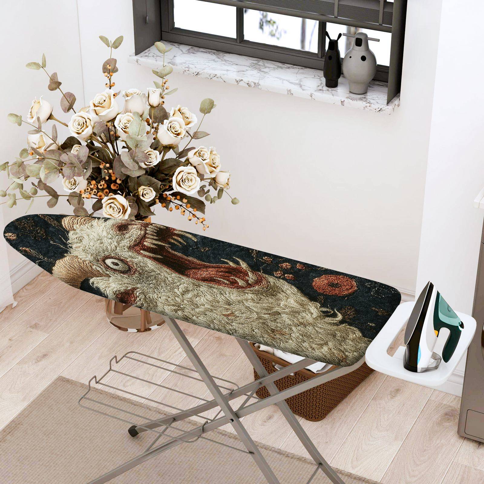 1-Piece Artistic Animal Vintage  Ironing Board Cover, Universal Size, Without Board