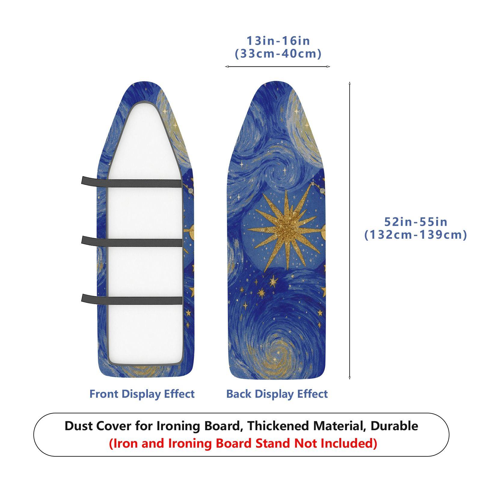 1-Piece Starry Night Galaxy Sky  Ironing Board Cover, Universal Size, Without Board