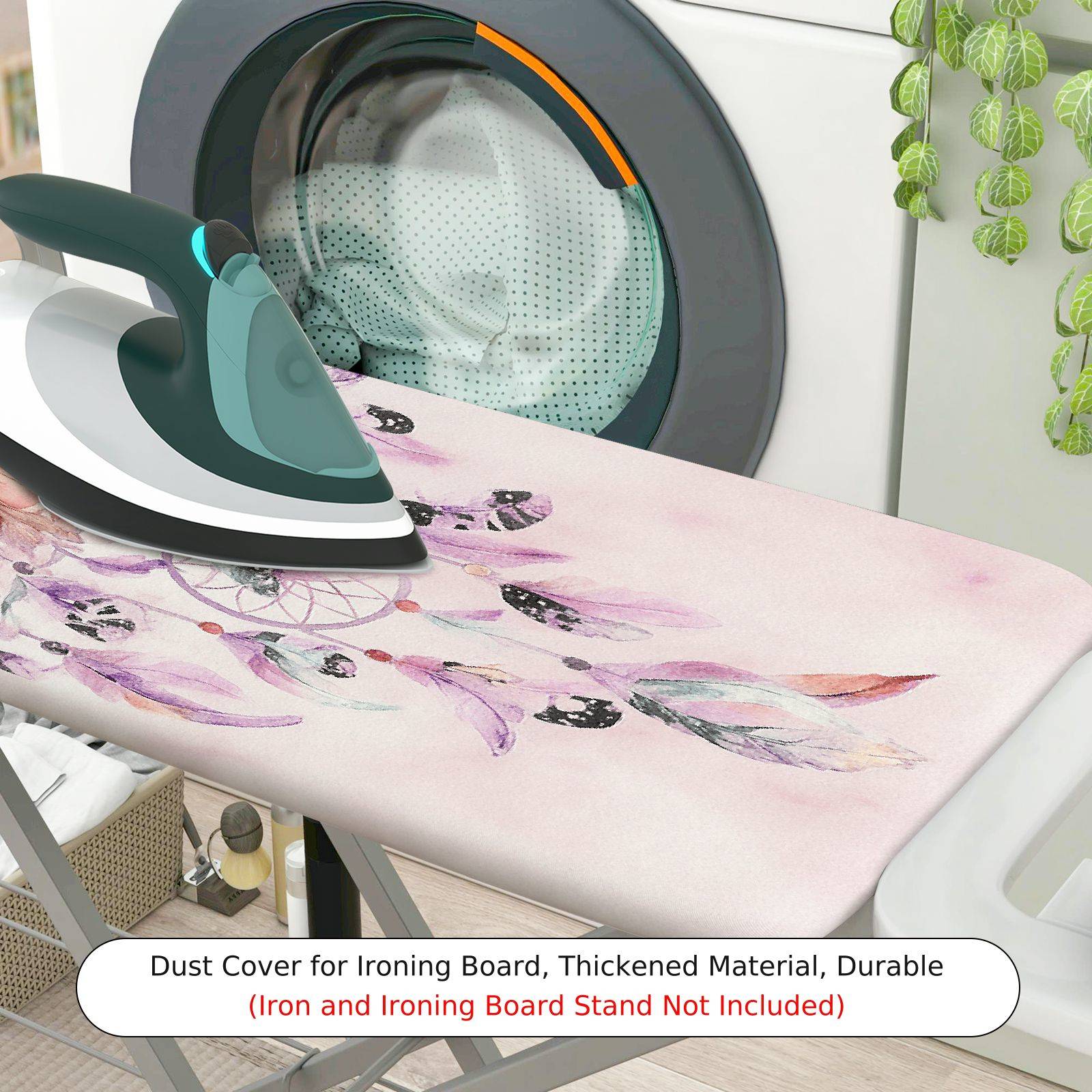 1-Piece Dreamcatcher Flower Feather  Ironing Board Cover, Universal Size, Without Board