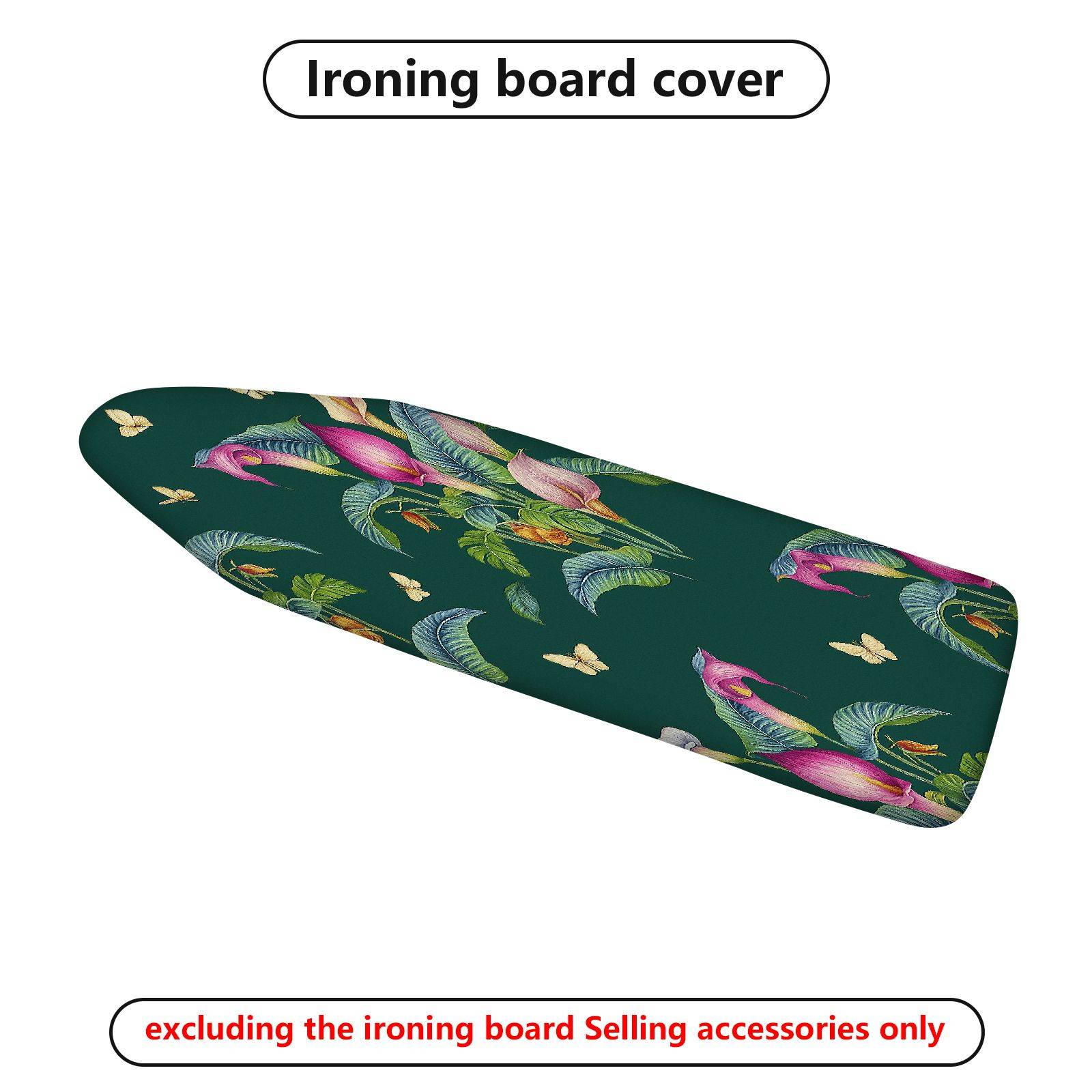 1-Piece Floral Tropical Nature  Ironing Board Cover, Universal Size, Without Board
