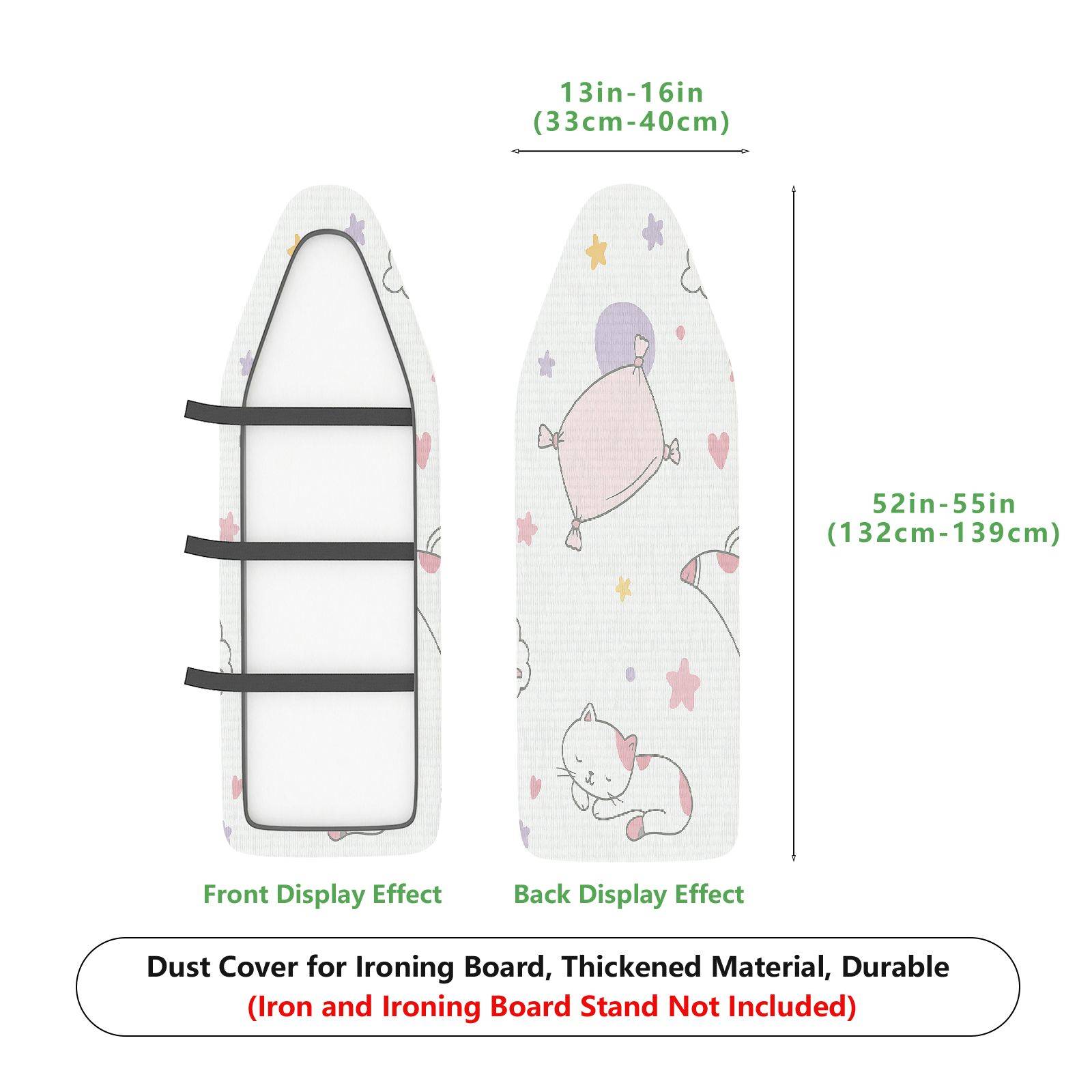 1-Piece Cat Star Pastel  Ironing Board Cover, Universal Size, Without Board