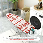 1-Piece Christmas Reindeer Snowflake  Ironing Board Cover, Universal Size, Without Board