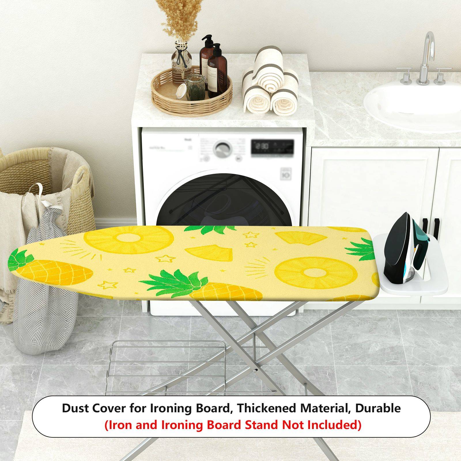 1-Piece Pineapple Yellow Star  Ironing Board Cover, Universal Size, Without Board