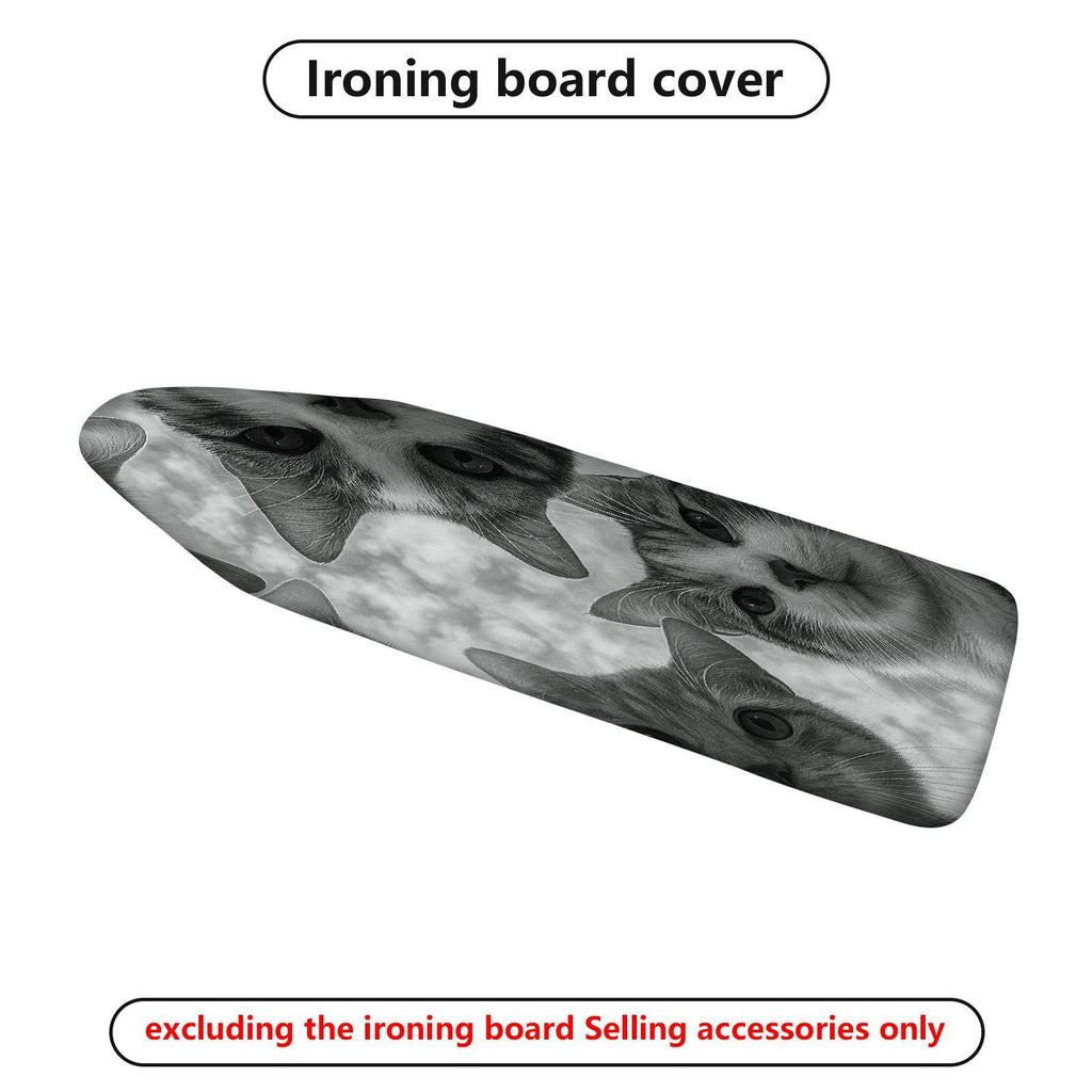 1-Piece Cat Face Animal Print Feline Pattern  Ironing Board Cover, Universal Size, Without Board