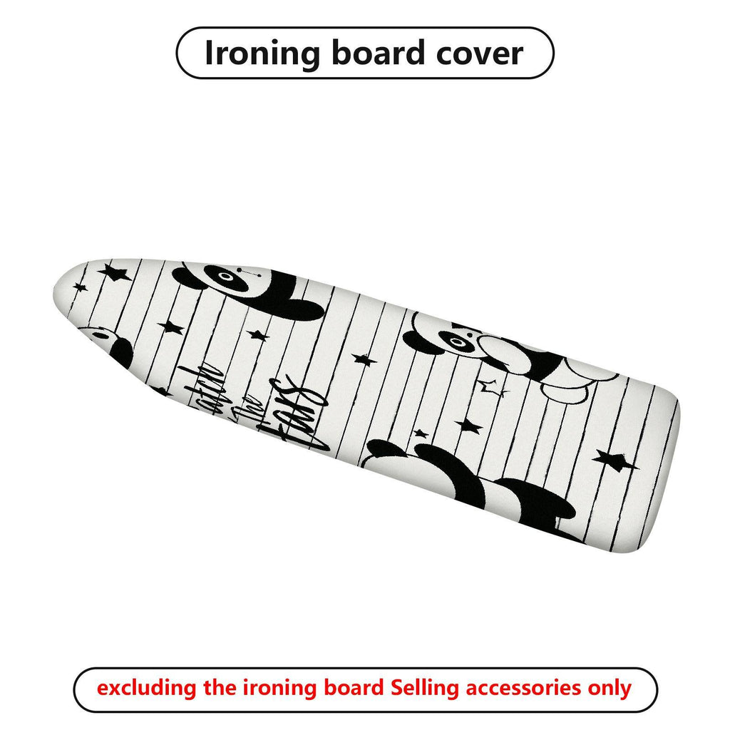 1-Piece Panda Stripes Stars  Ironing Board Cover, Universal Size, Without Board
