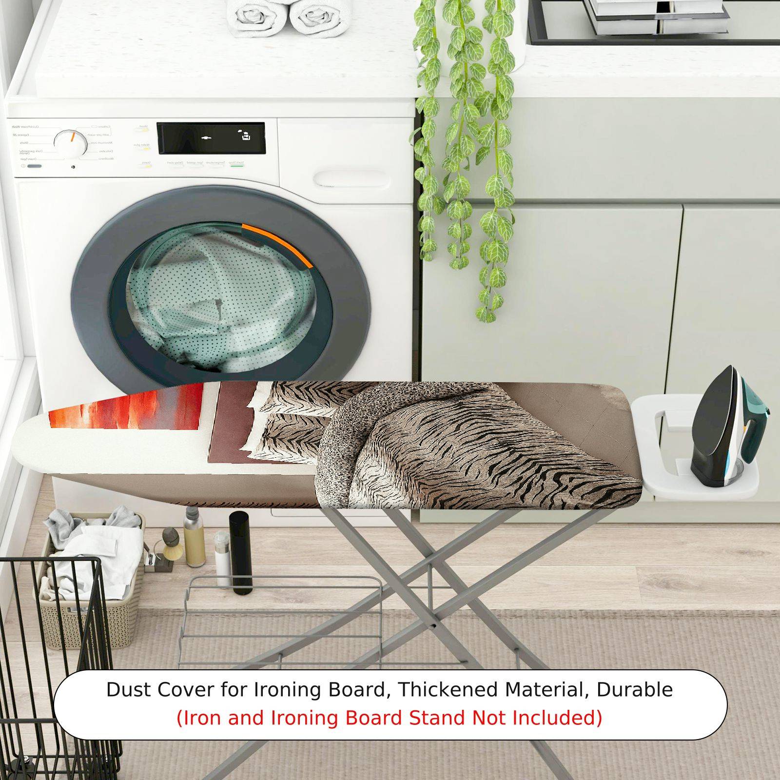 1-Piece Zebra Striped Pattern Animal Print Decorative  Ironing Board Cover, Universal Size, Without Board