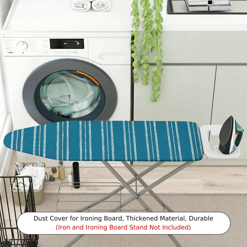 1-Piece Striped Blue Pattern  Ironing Board Cover, Universal Size, Without Board