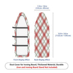 1-Piece Red Plaid Checkered Pattern Christmas  Ironing Board Cover, Universal Size, Without Board