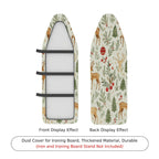 1-Piece Reindeer Evergreen Berries  Ironing Board Cover, Universal Size, Without Board