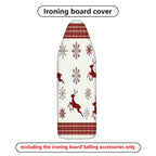 1-Piece Reindeer Snowflake Plaid  Ironing Board Cover, Universal Size, Without Board