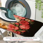 1-Piece Dog Floral Art  Ironing Board Cover, Universal Size, Without Board