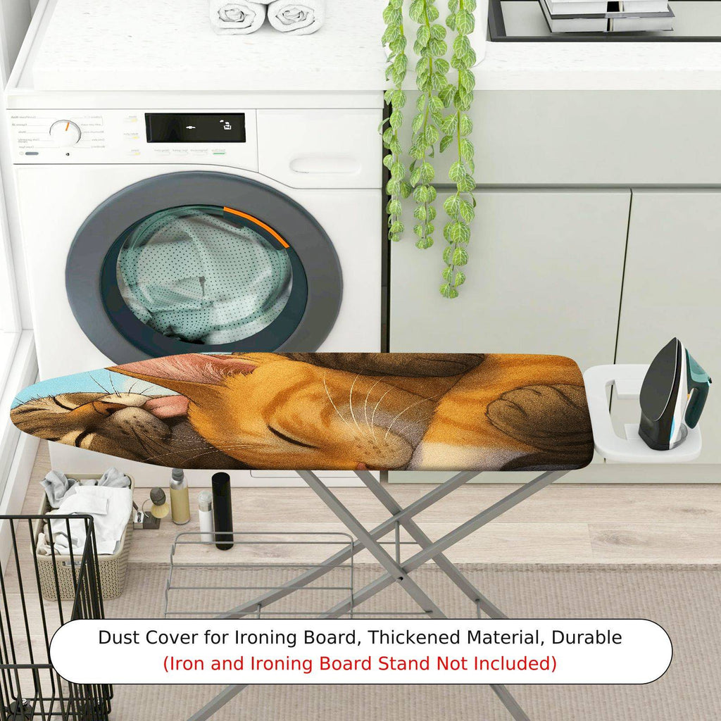 1-Piece Cute Cat Sleeping Peaceful  Ironing Board Cover, Universal Size, Without Board