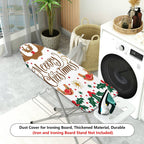 1-Piece Christmas Reindeer Holly  Ironing Board Cover, Universal Size, Without Board