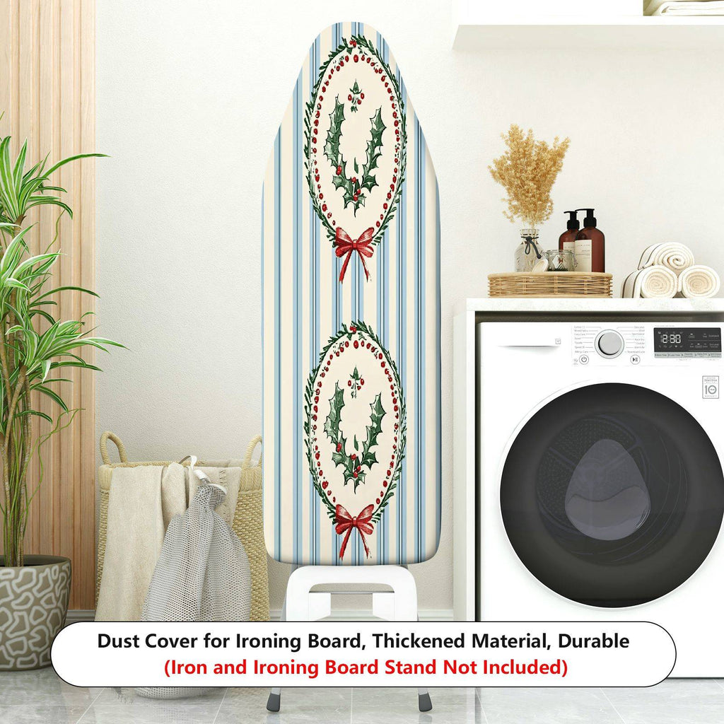 1-Piece Christmas Holly Festive  Ironing Board Cover, Universal Size, Without Board