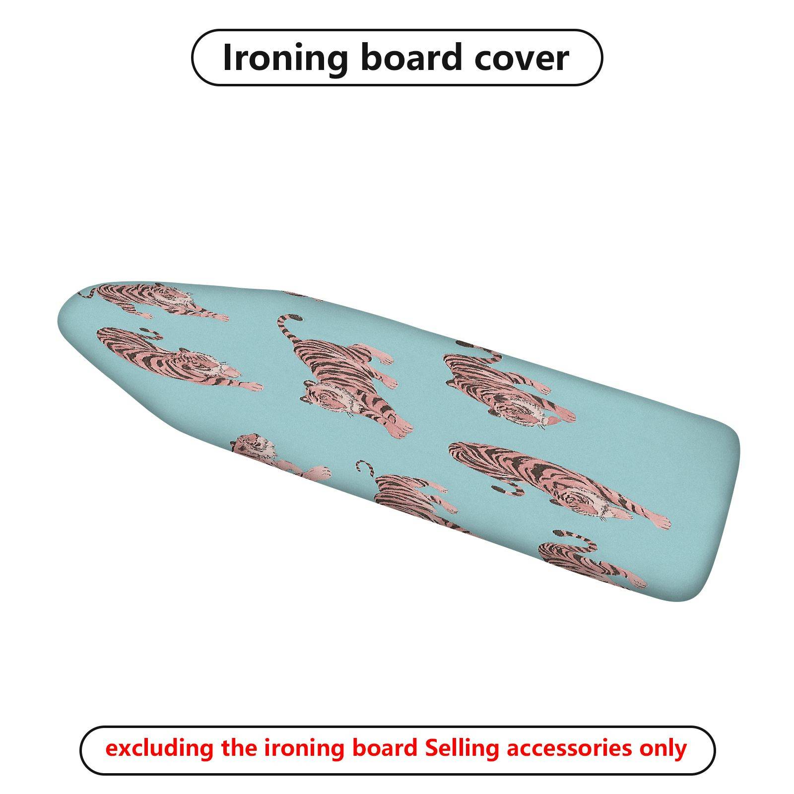 1-Piece Tiger Pattern Blue Animal Theme  Ironing Board Cover, Universal Size, Without Board