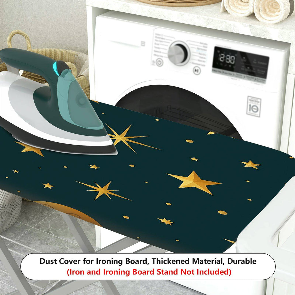 1-Piece Golden Stars and Moon Pattern Galaxy Theme  Ironing Board Cover, Universal Size, Without Board
