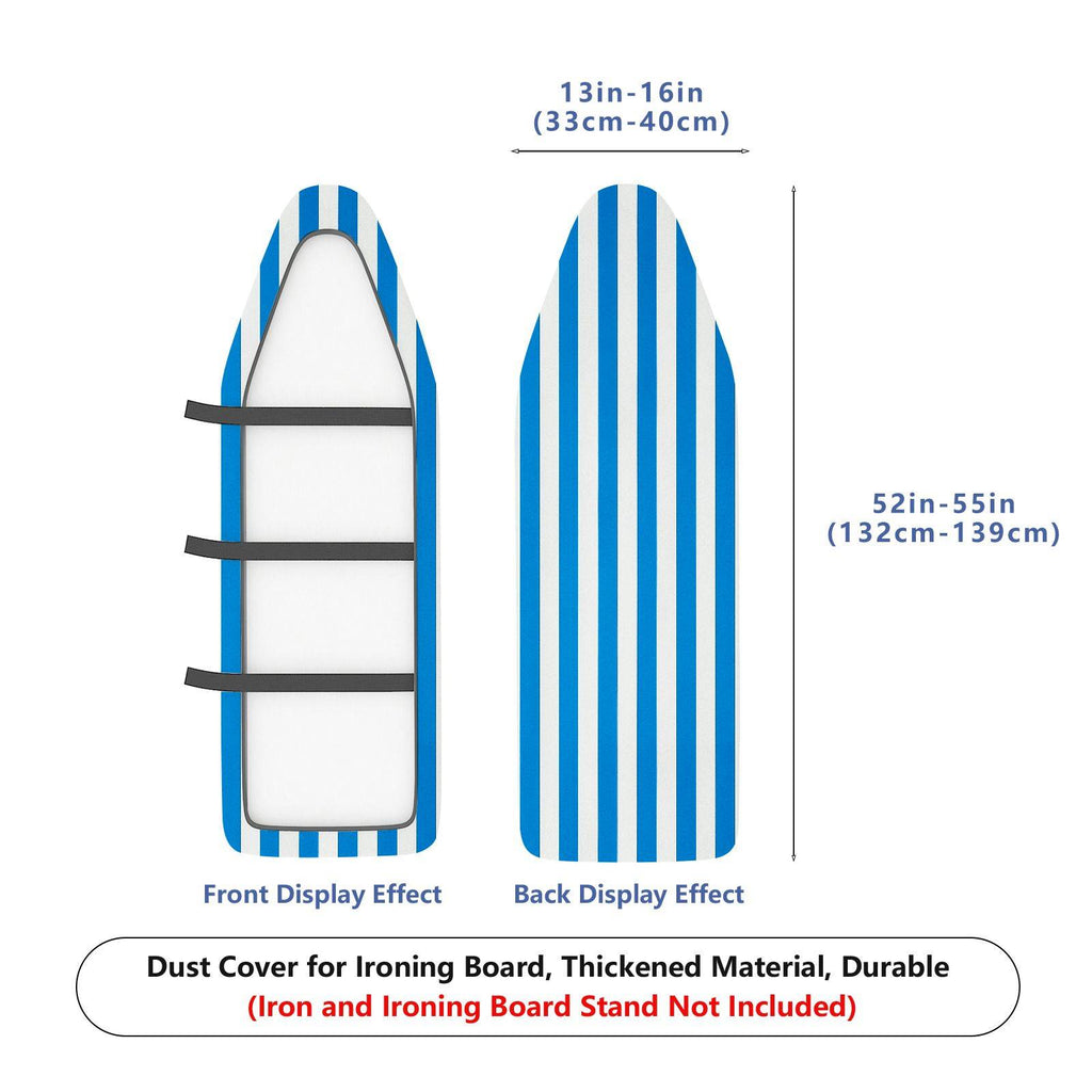 1-Piece Striped Blue Pattern Trendy Modern  Ironing Board Cover, Universal Size, Without Board