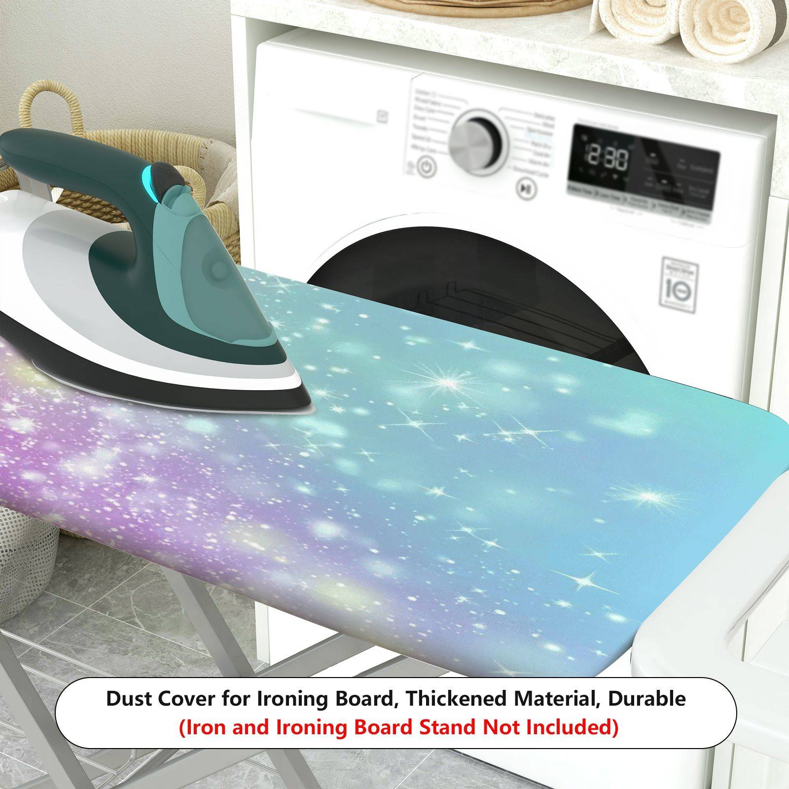 1-Piece Gradient Sparkle Star Glitter  Ironing Board Cover, Universal Size, Without Board