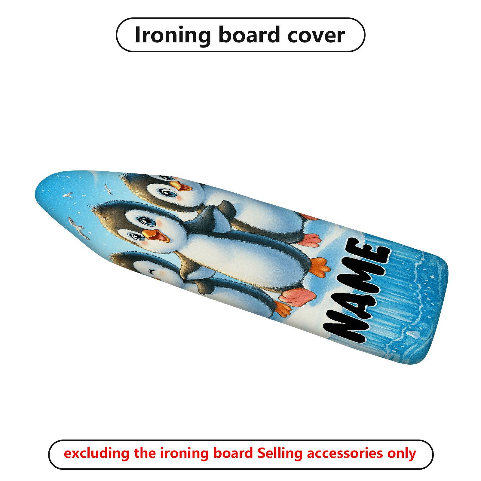 1-Piece Penguin  Fun  Ironing Board Cover, Universal Size, Without Board
