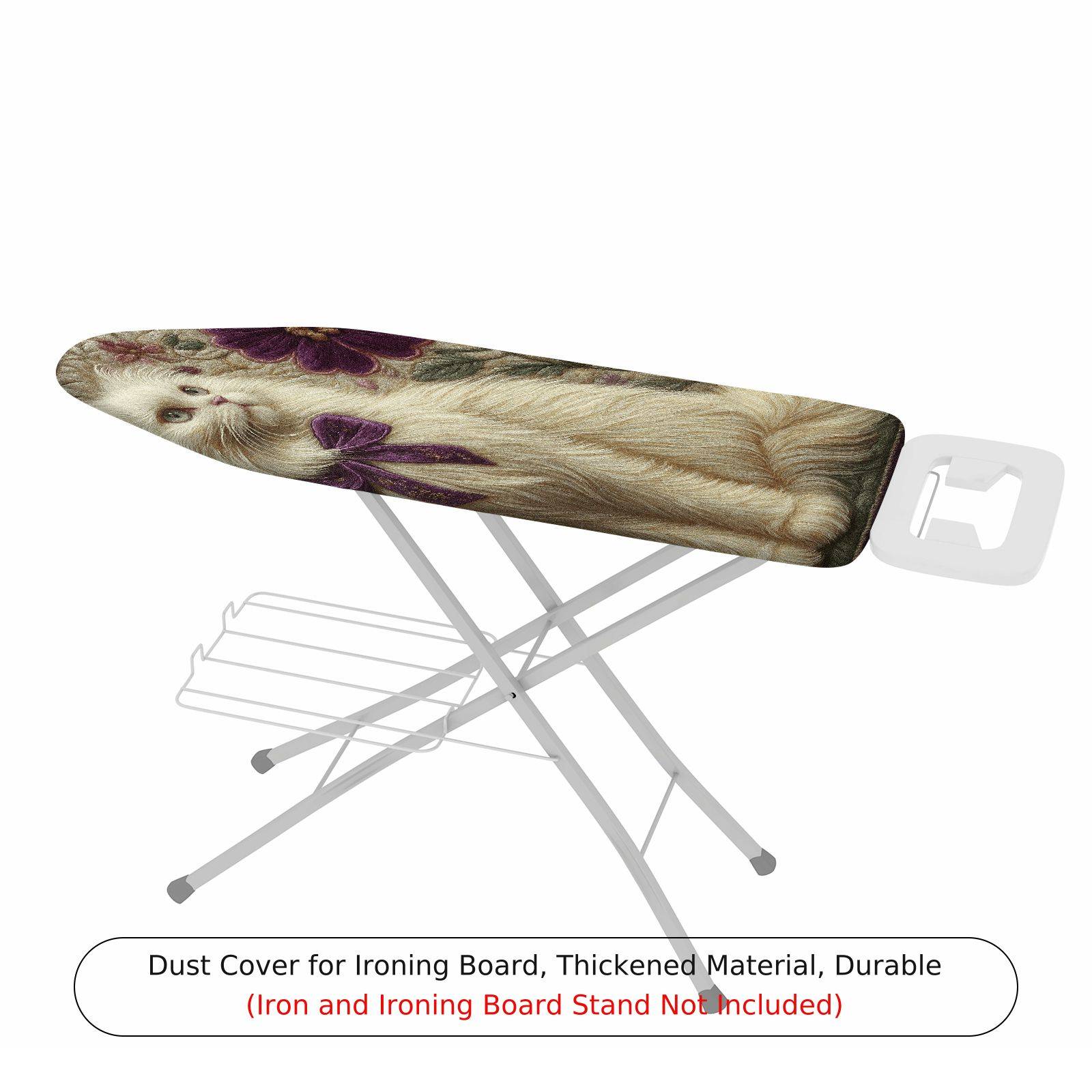 1-Piece Cat Floral Bow  Ironing Board Cover, Universal Size, Without Board