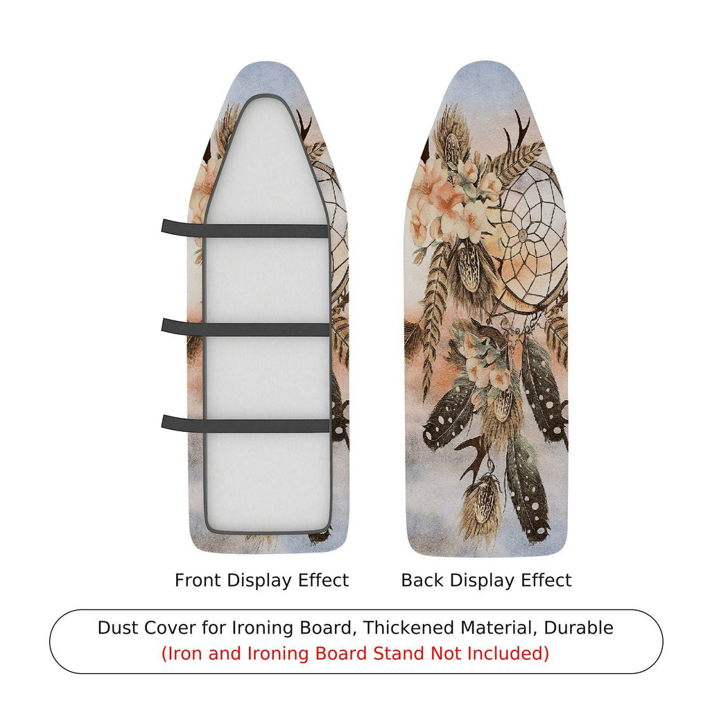 1-Piece Dreamcatcher Floral Feather  Ironing Board Cover, Universal Size, Without Board