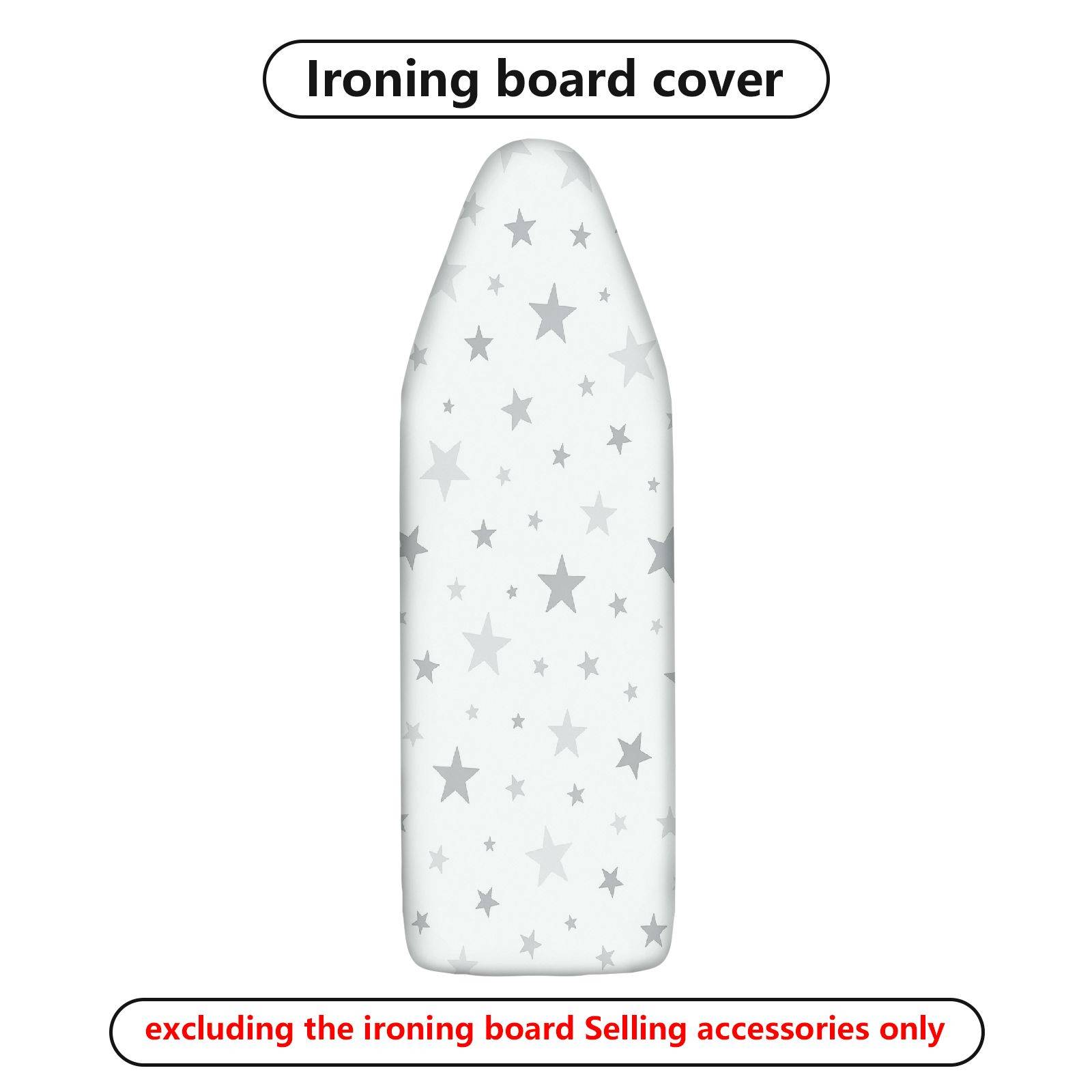 1-Piece Star Pattern Grey Starry Night  Ironing Board Cover, Universal Size, Without Board