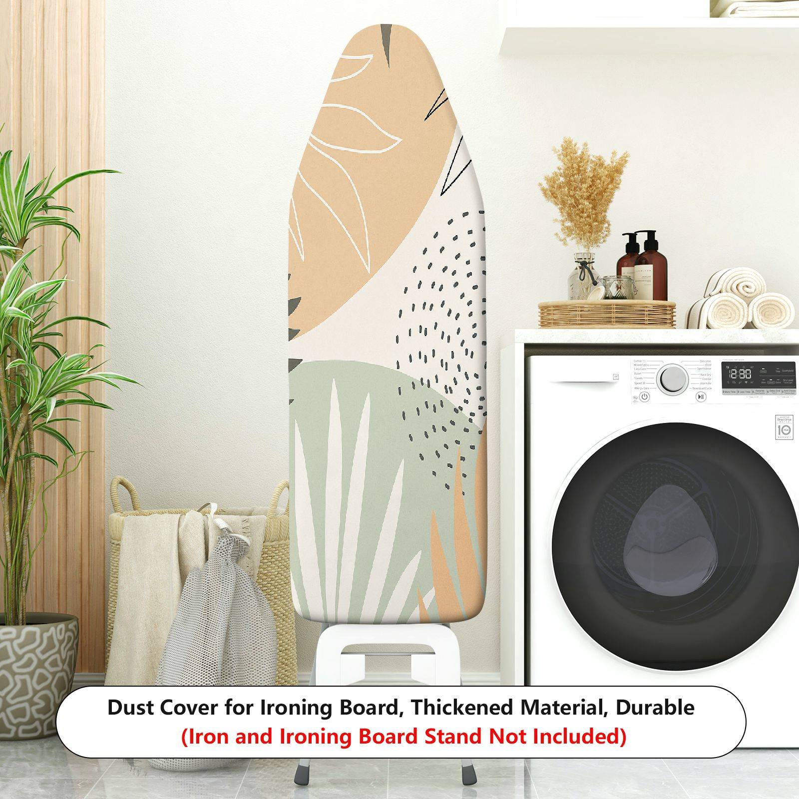 1-Piece Tropical Leaf Artistic Pattern Abstract  Ironing Board Cover, Universal Size, Without Board