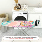 1-Piece Tropical Leaves Abstract Pastel  Ironing Board Cover, Universal Size, Without Board