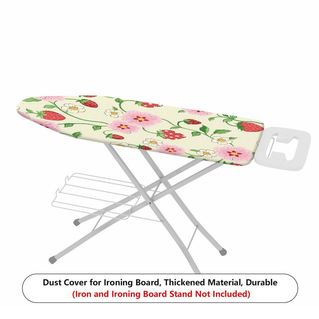1-Piece Strawberry Floral Pattern Decorative  Ironing Board Cover, Universal Size, Without Board