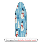 1-Piece Snowman Christmas Tree Winter  Ironing Board Cover, Universal Size, Without Board