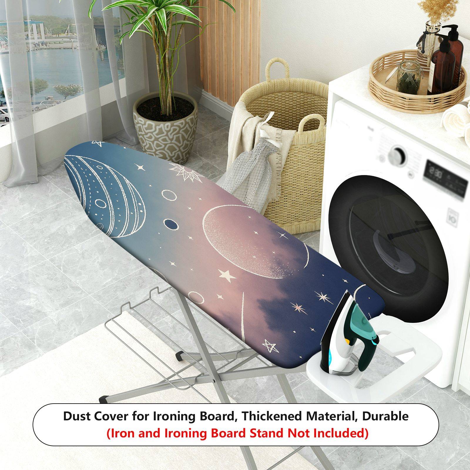 1-Piece Galaxy Planet Star  Ironing Board Cover, Universal Size, Without Board