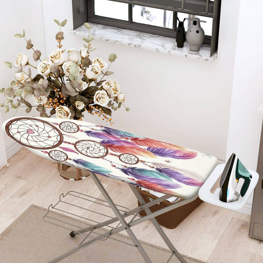 1-Piece Dreamcatcher Feather Bohemian  Ironing Board Cover, Universal Size, Without Board