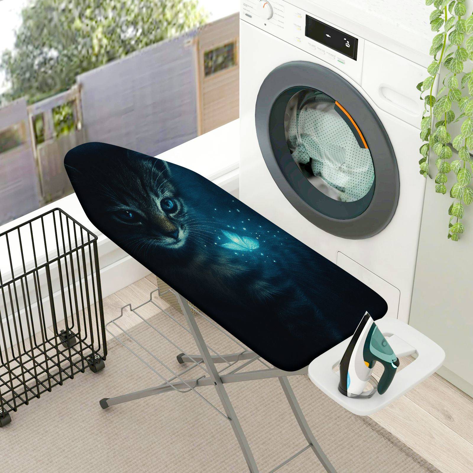 1-Piece Cat Night Fantasy  Ironing Board Cover, Universal Size, Without Board