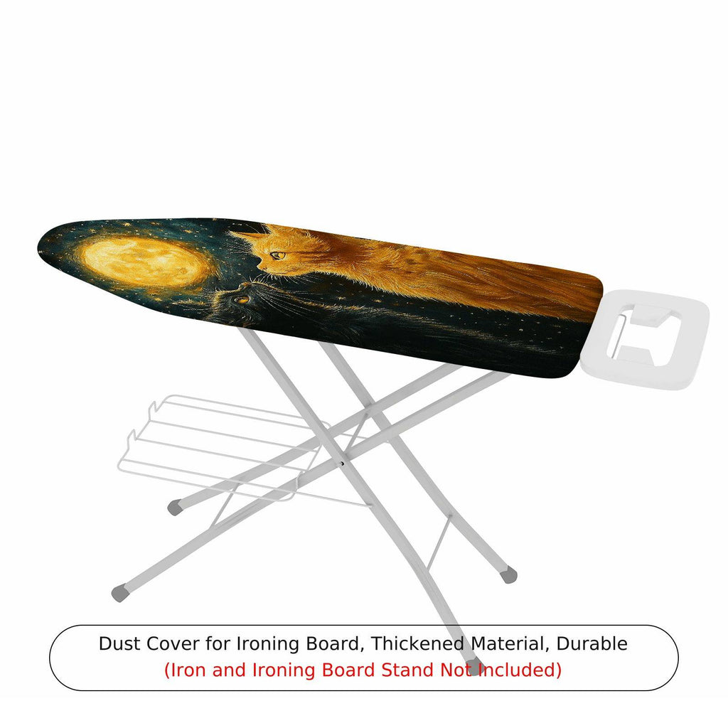 1-Piece Starry Night Cat Moon  Ironing Board Cover, Universal Size, Without Board